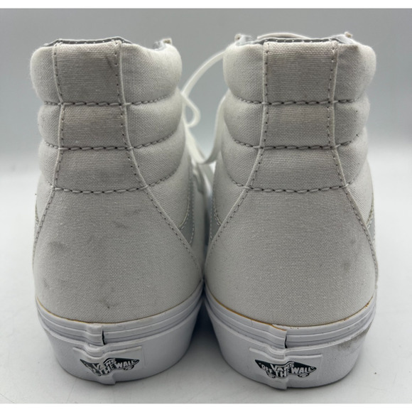 Vans Sk8-Hi Lite Sample White Canvas High Top Shoes Mens 9 Womens 10.5 RARE main image 4